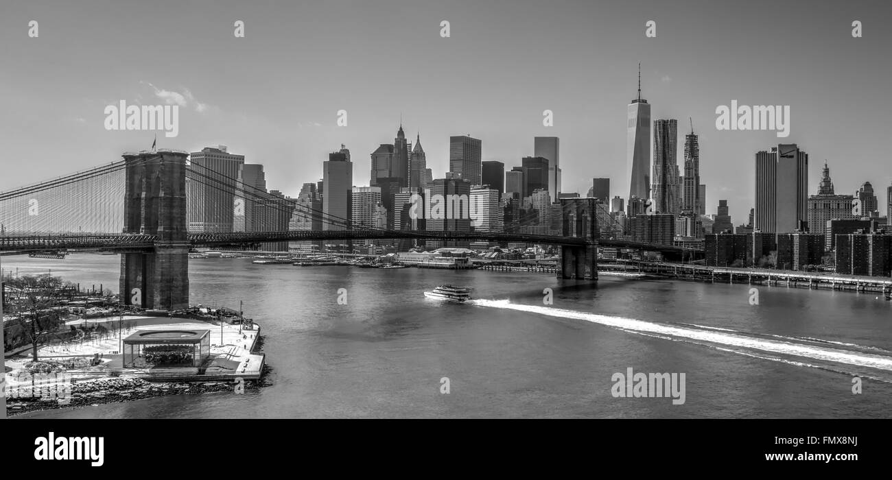 New York and Brooklyn bridge Stock Photo