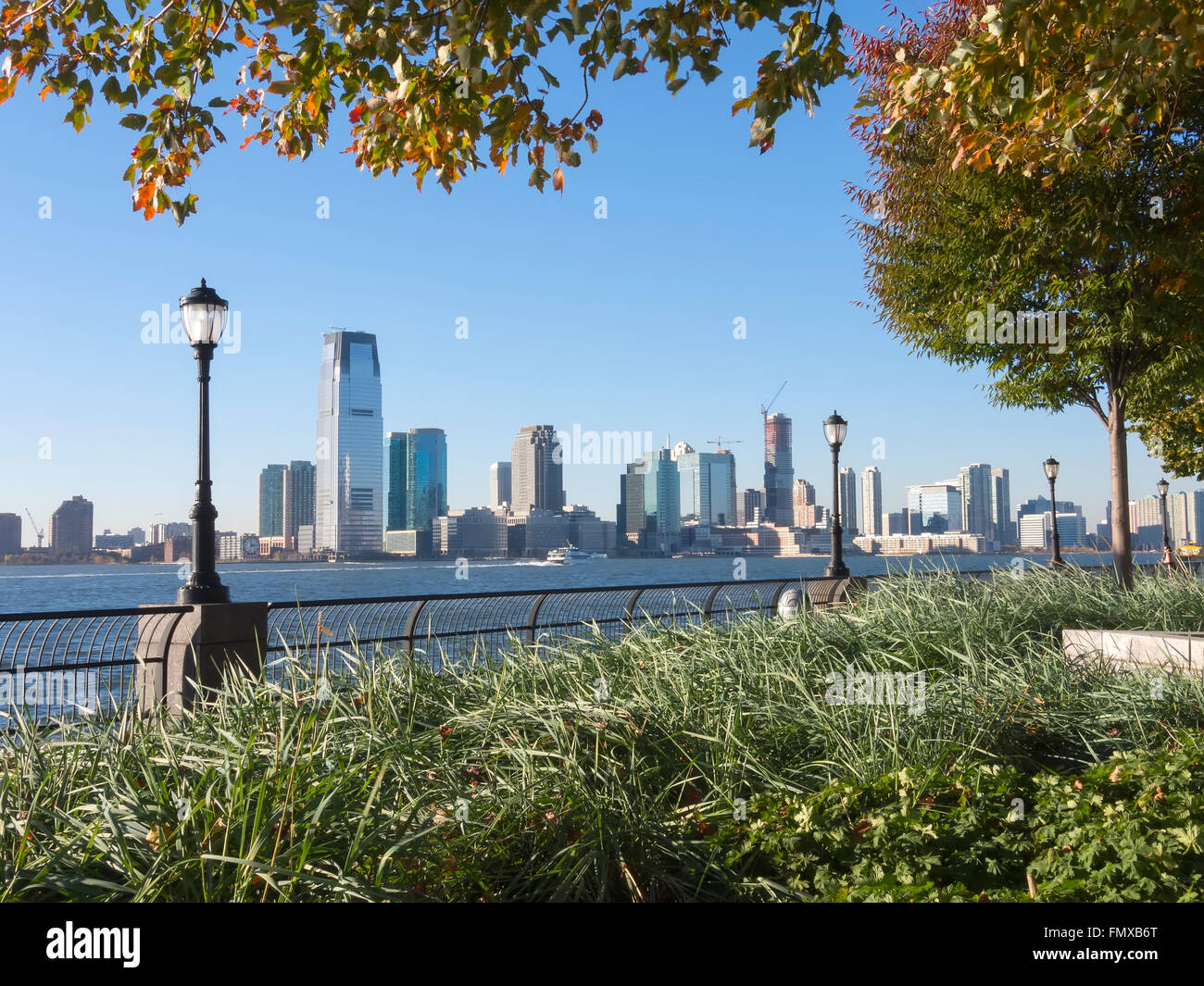 Jersey city from battery park - New York Stock Photo - Alamy