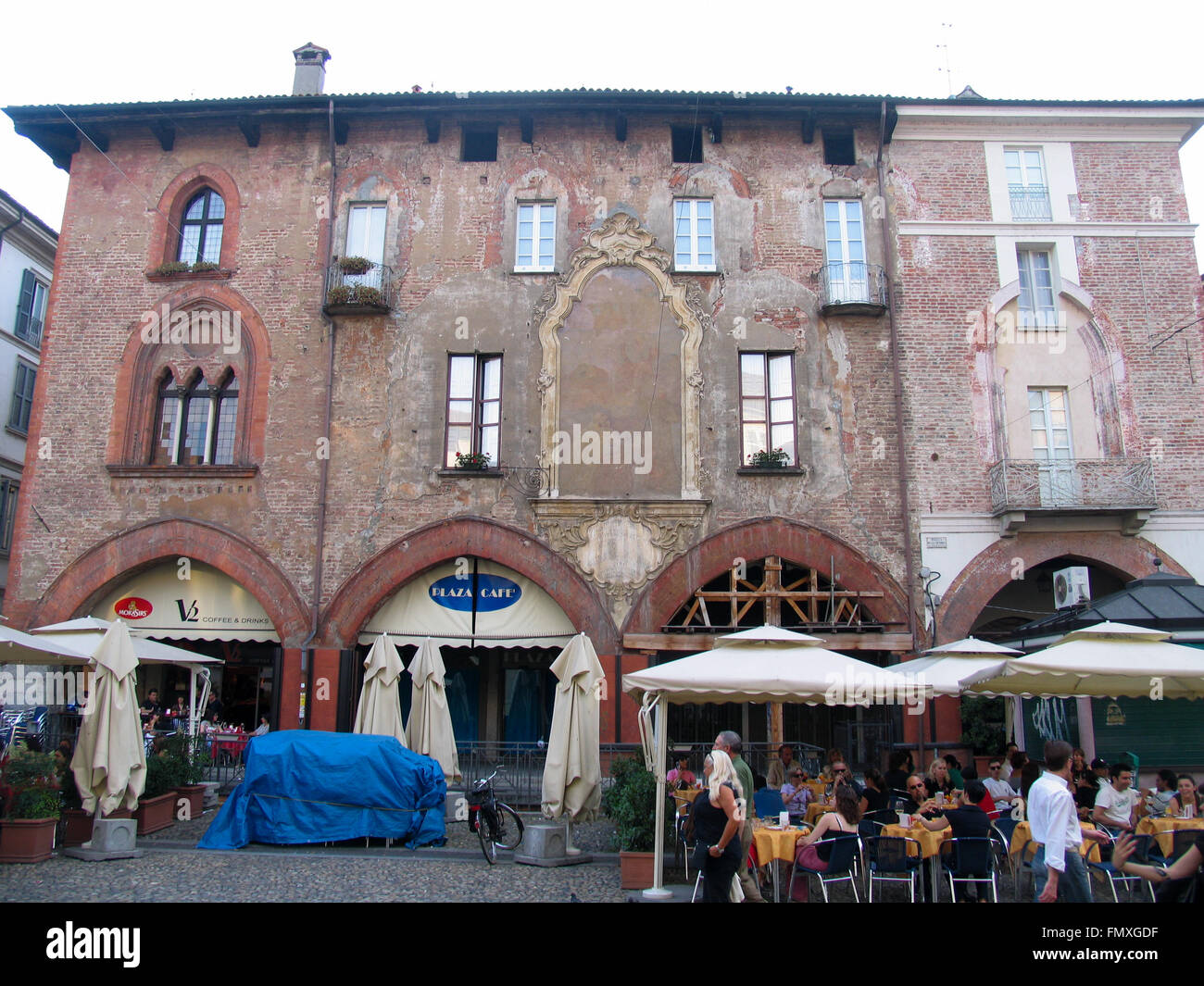 Alfresco dining in Pavia. Stock Photo
