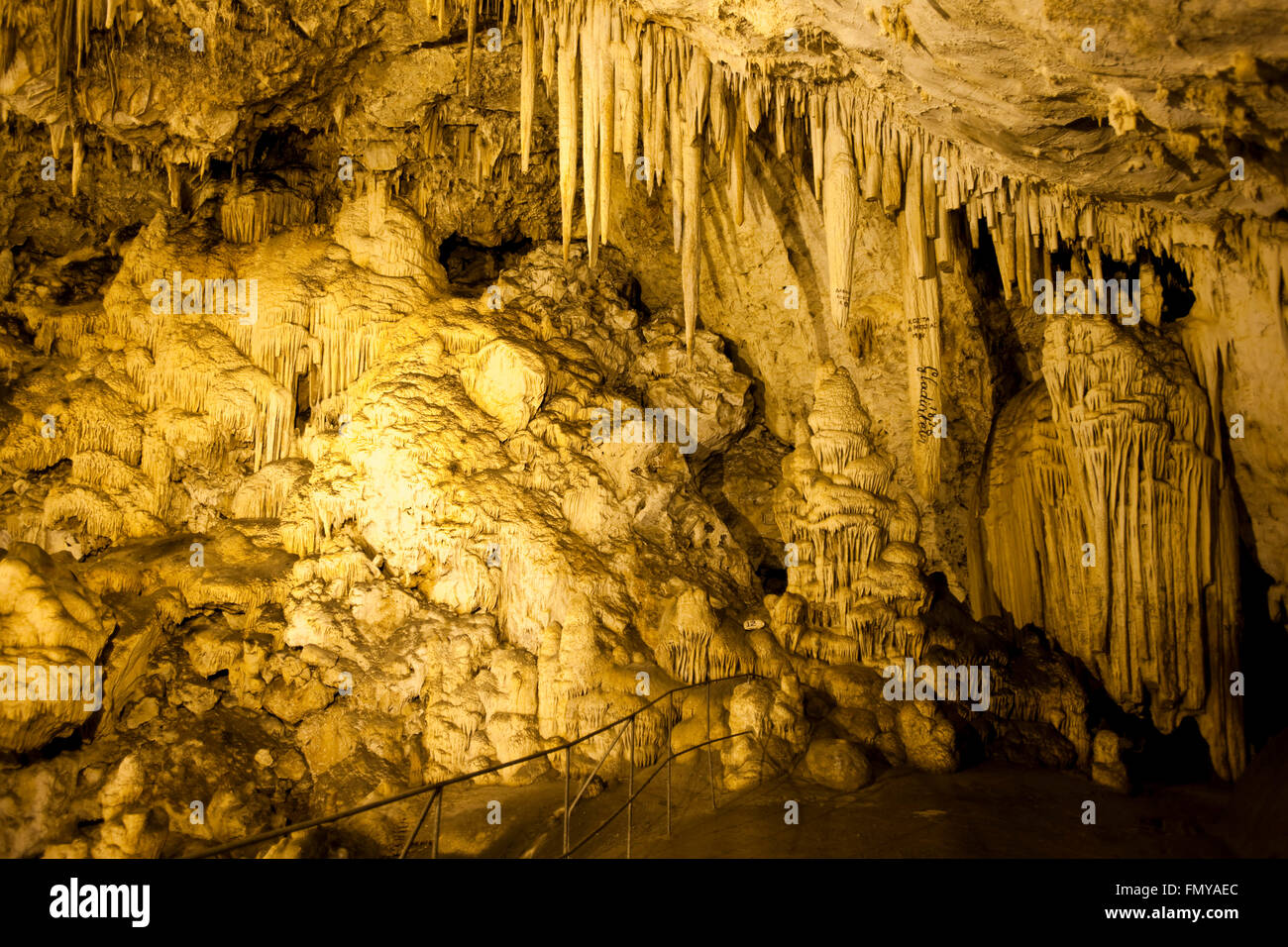 Griechenland, Kykladen, Antiparos, Tropfsteinhöhle Agios Ioannis Stock Photo