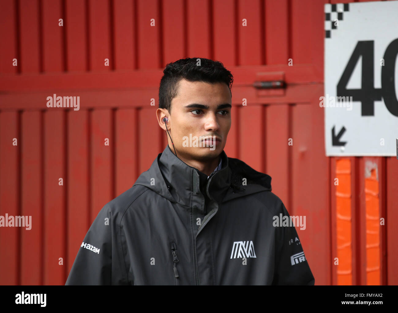 German Formula One driver Pascal Wehrlein of Manor Racing seen during a training session for the upcoming Formula One season at the Circuit de Barcelona - Catalunya in Barcelona, Spain, 22 February 2016. Photo: Jens Buettner/dpa Stock Photo