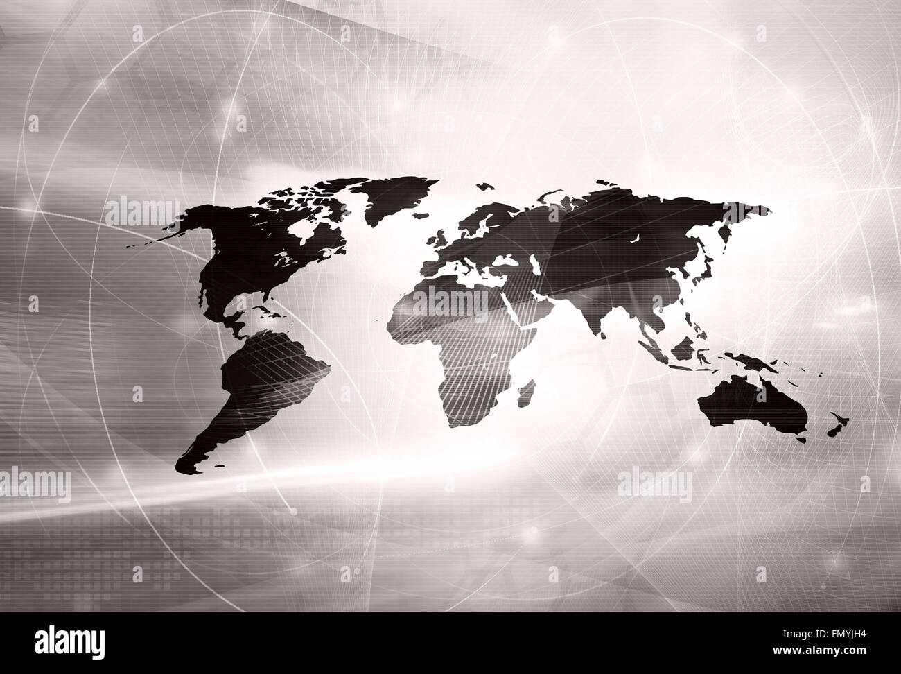 world map technology style - perfect background with space for text or ...