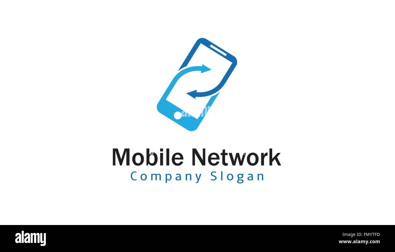Creative Mobile Network Logo Symbol Vector Design Illustration Stock