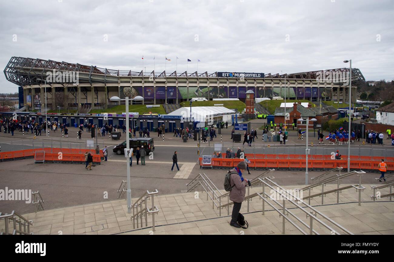 Murrayfield stadium tram hi-res stock photography and images - Alamy