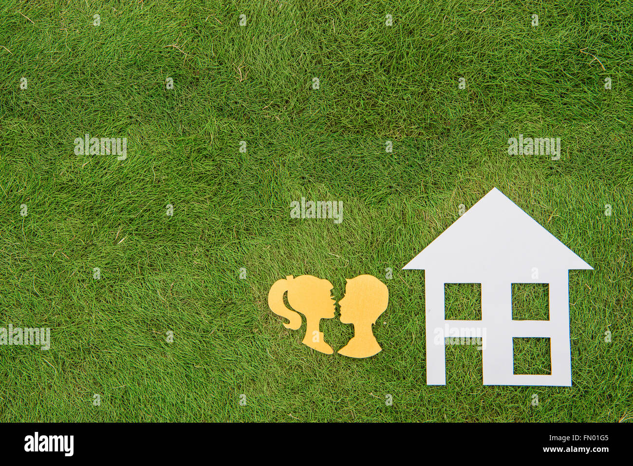 Couple build green homes, Green Living, Environmental Conservation Stock Photo
