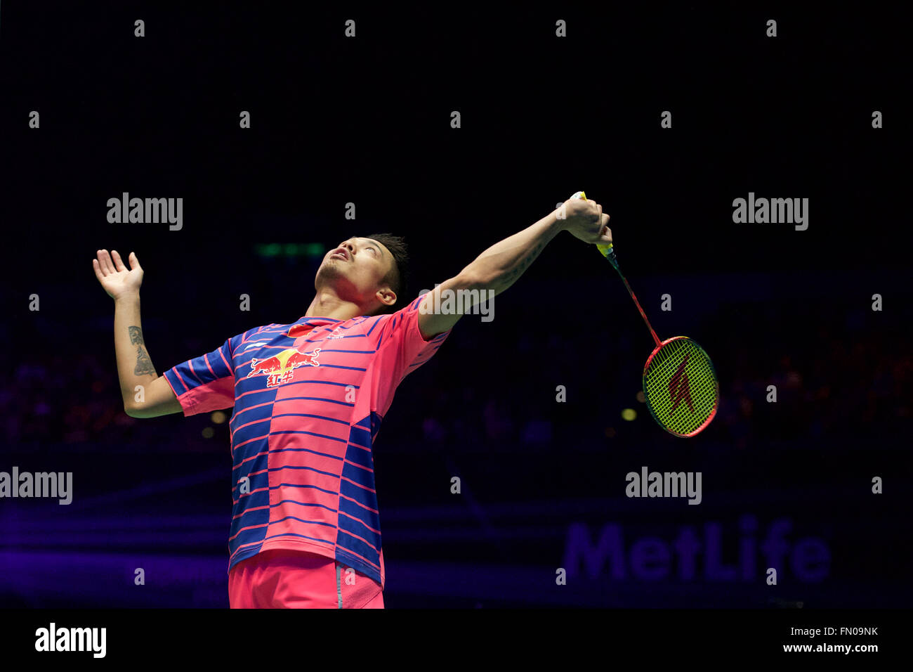 Barclaycard Arena, Birmingham, UK. 13th Mar, 2016. Yonex All England Open Badminton Championships. Lin Dan China, Mens singles Final, Credit:  Action Plus Sports/Alamy Live News Stock Photo