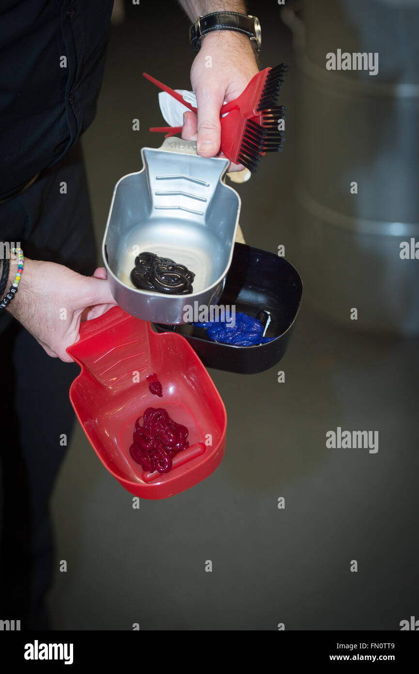 Hair color bowl Stock Photo Alamy