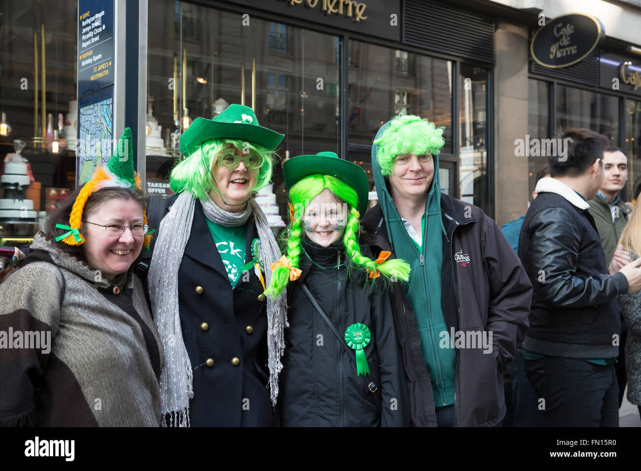 London,UK,13th March 2016,Crowds enjoy London's St Patrick’s Day Parade