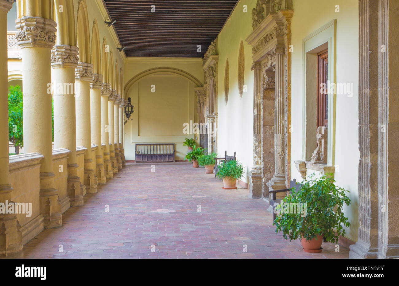 GRANADA, SPAIN - MAY 29, 2015: The atrium of church Monasterio de San Jeronimo. Stock Photo