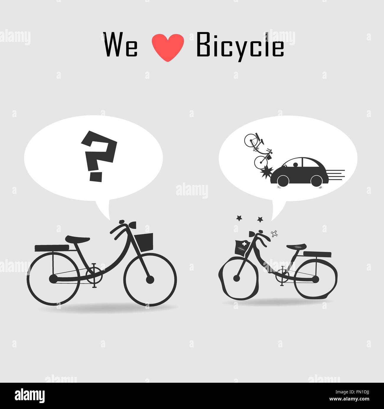 bicycle icons with grey background ,vector illustration Stock Vector