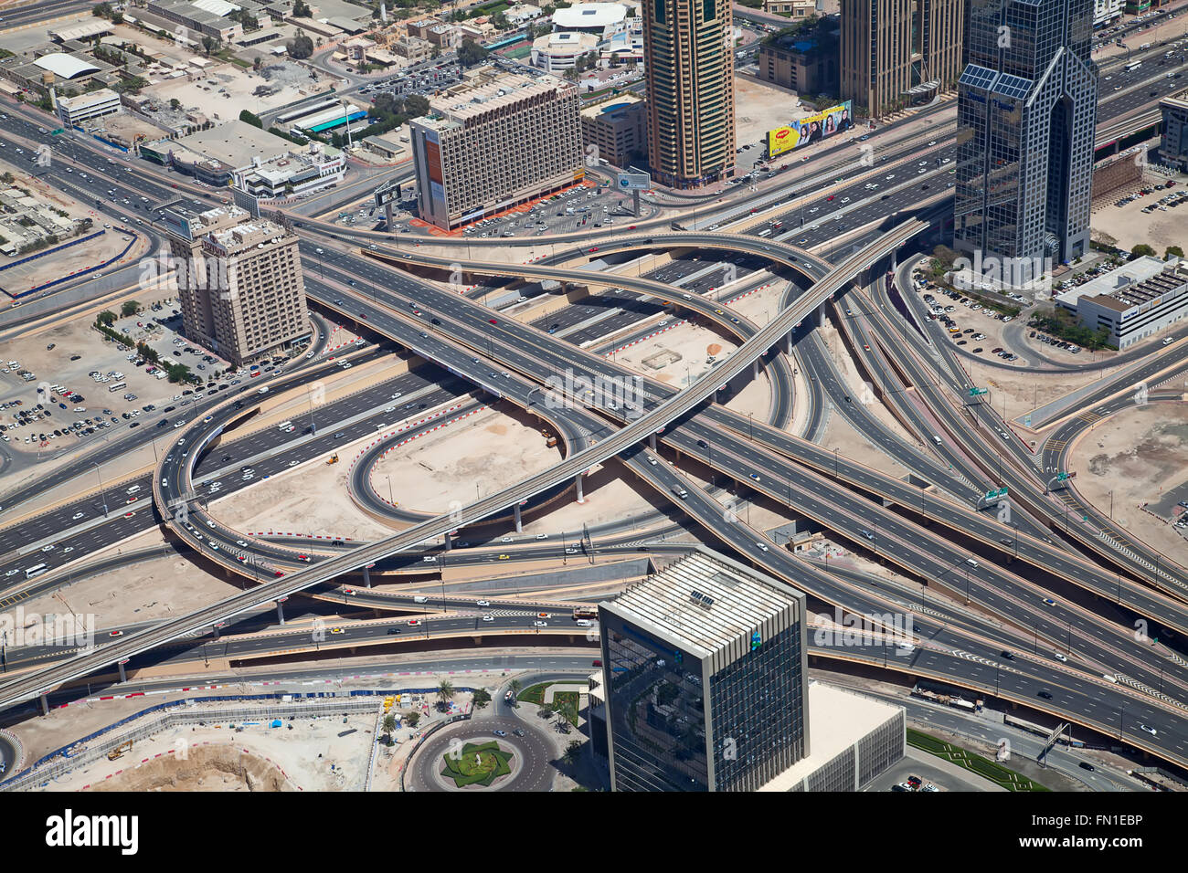 DUBAI, UAE APRIL 27 Giant road crossing in the downtown Burj Dubai