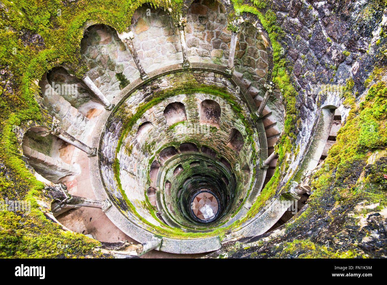 Sintra, Portugal at the Initiation Well. Stock Photo