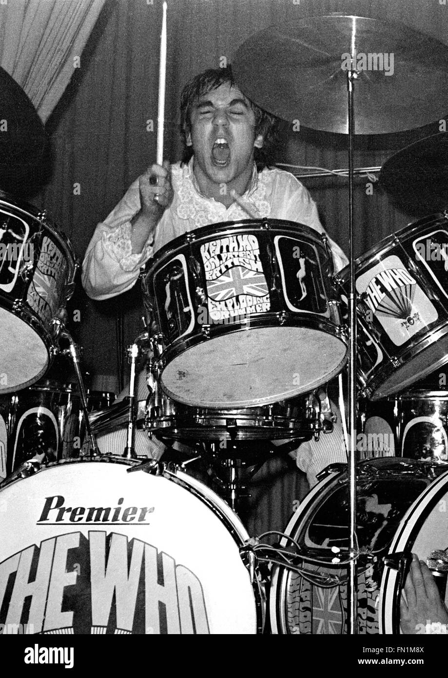 'The Who' (Keith Moon) performing at Bristol Locarno, UK, in 1967 Stock Photo