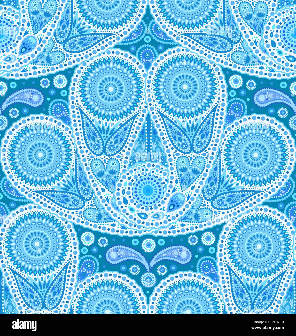 Peacock Tail Paisley Pattern Stock Vector