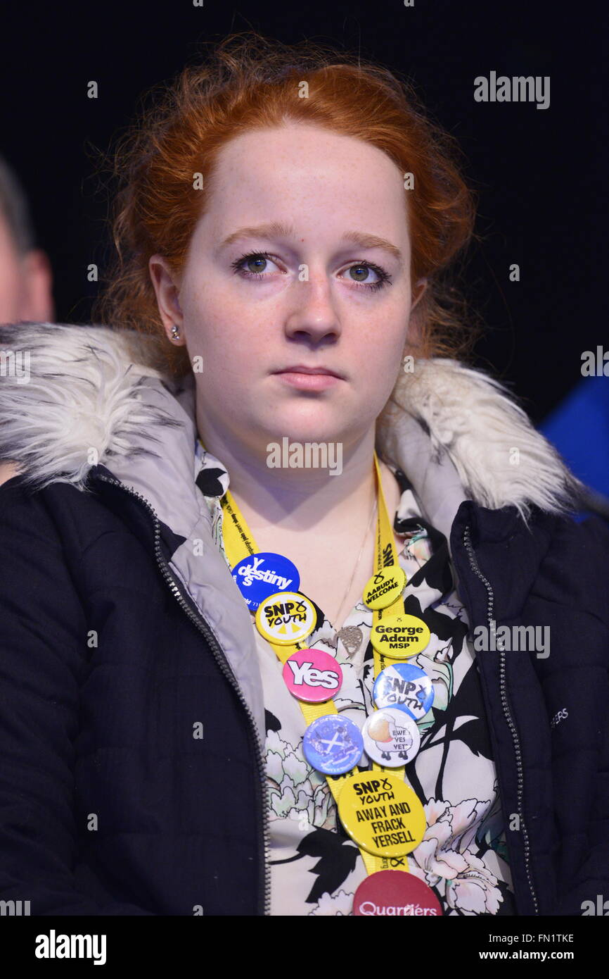 Glasgow, Scotland, GBR - 13  March: The final day of the  Scottish National Party (SNP) Spring Conference took place Sunday 13 March 2016 in Glasgow, Scotland. }} Stock Photo