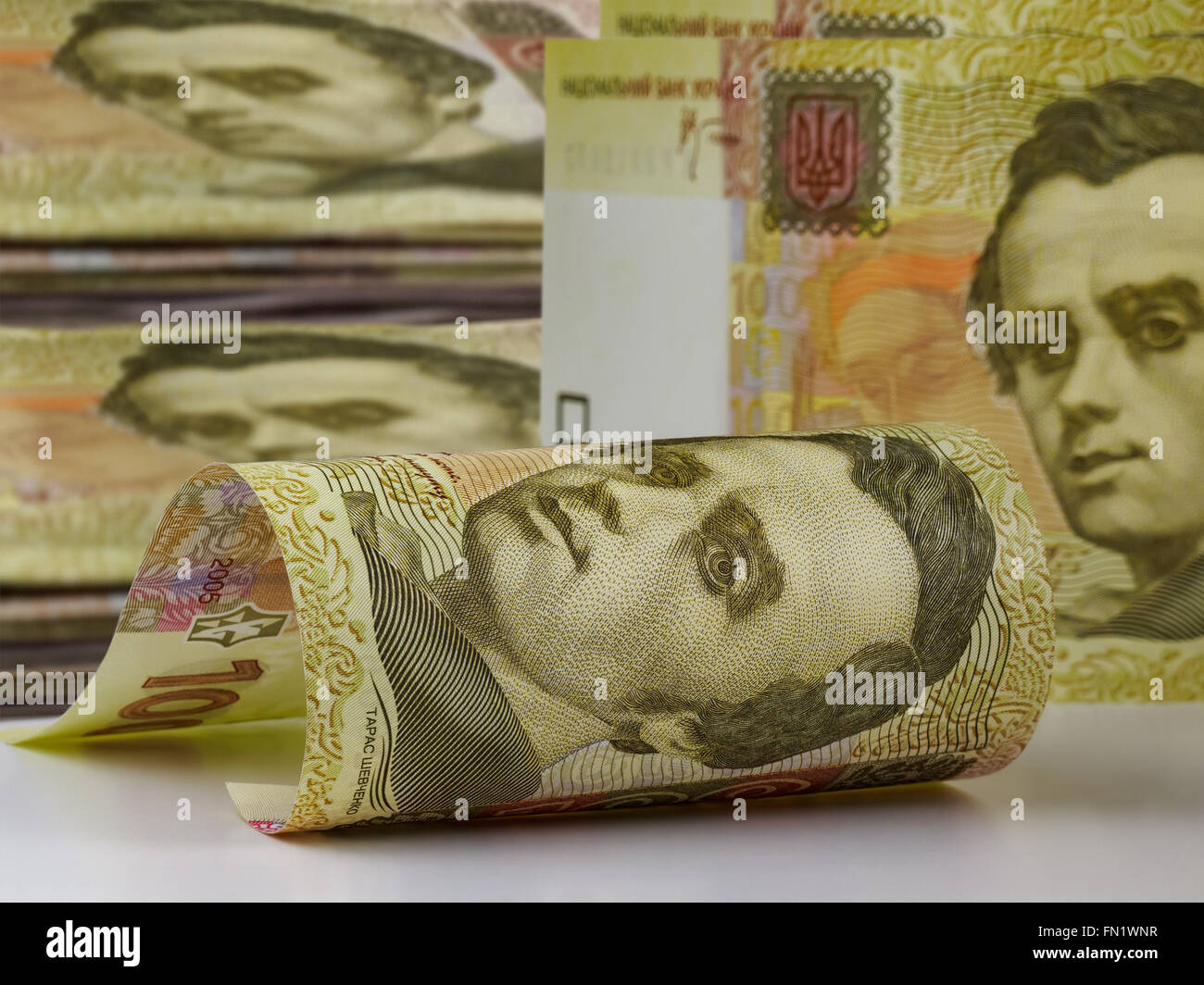 Ukrainian money. A Hundred hryvnia bill. Stock Photo