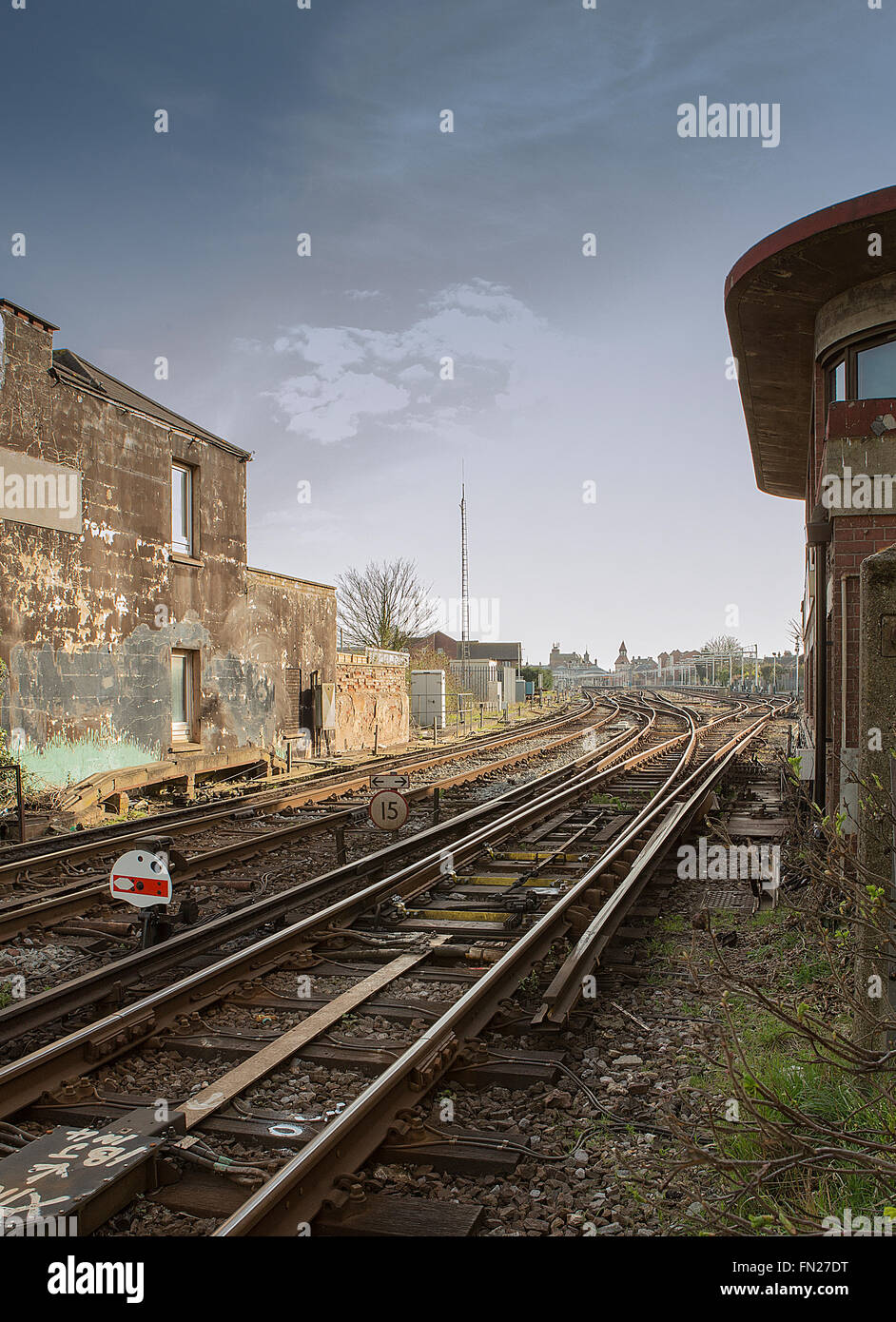 Entrance to Bognor Regis Station Stock Photo