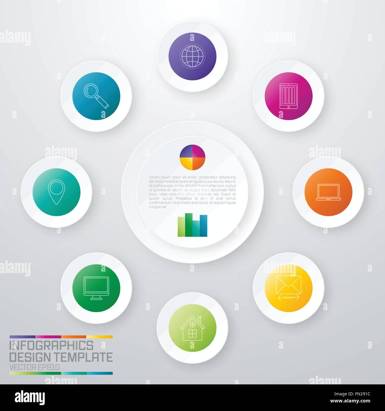 Vector circle infographic Stock Vector Image & Art - Alamy