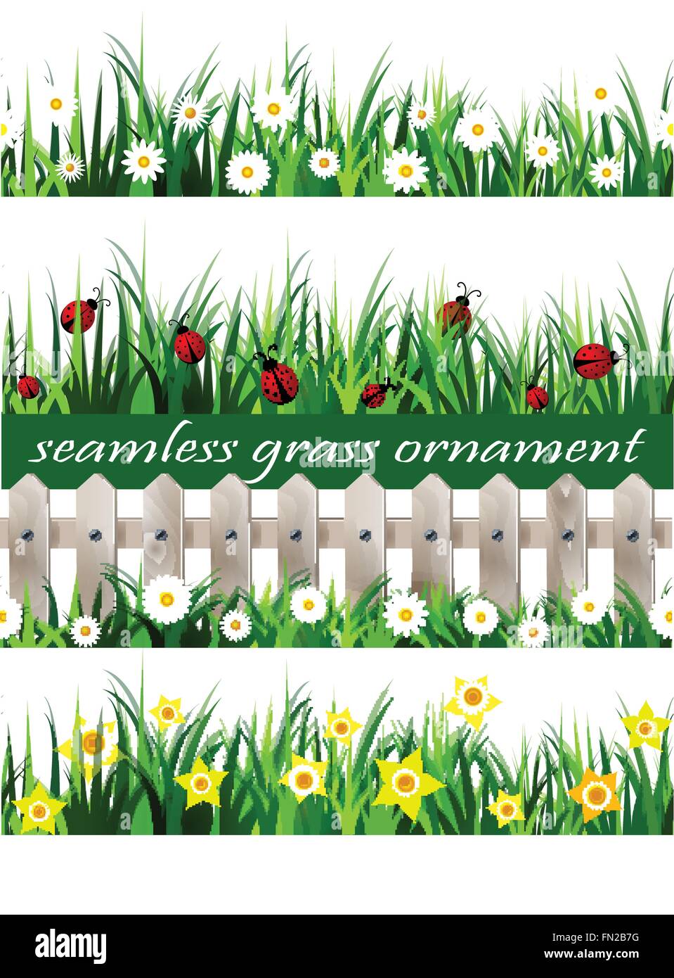 Big Green Grass seamless set Stock Vector Image & Art - Alamy