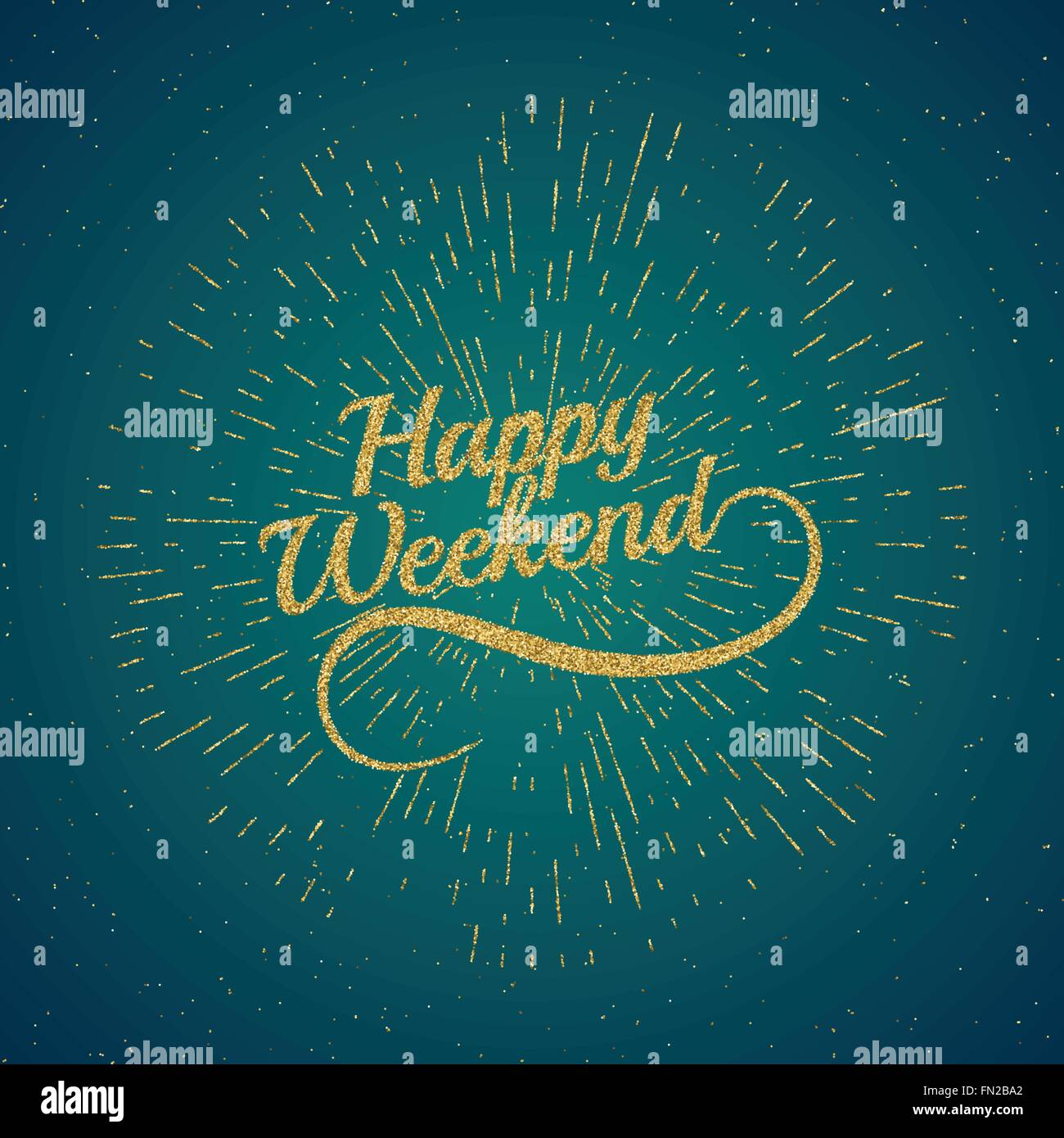 Hello weekend poster stock vector image art alamy