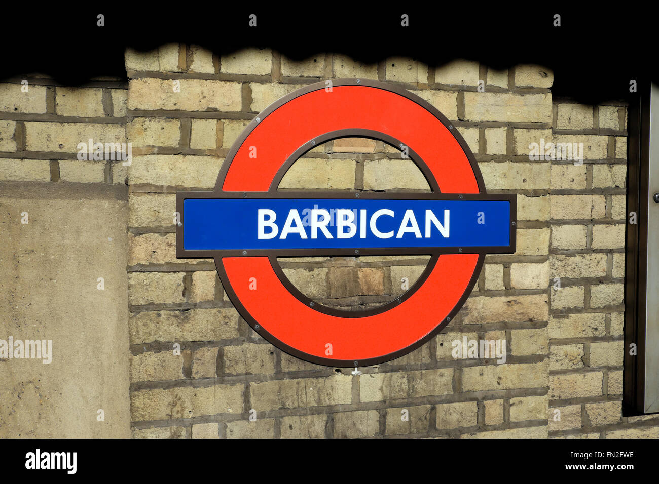 Barbican underground station London UK  KATHY DEWITT Stock Photo