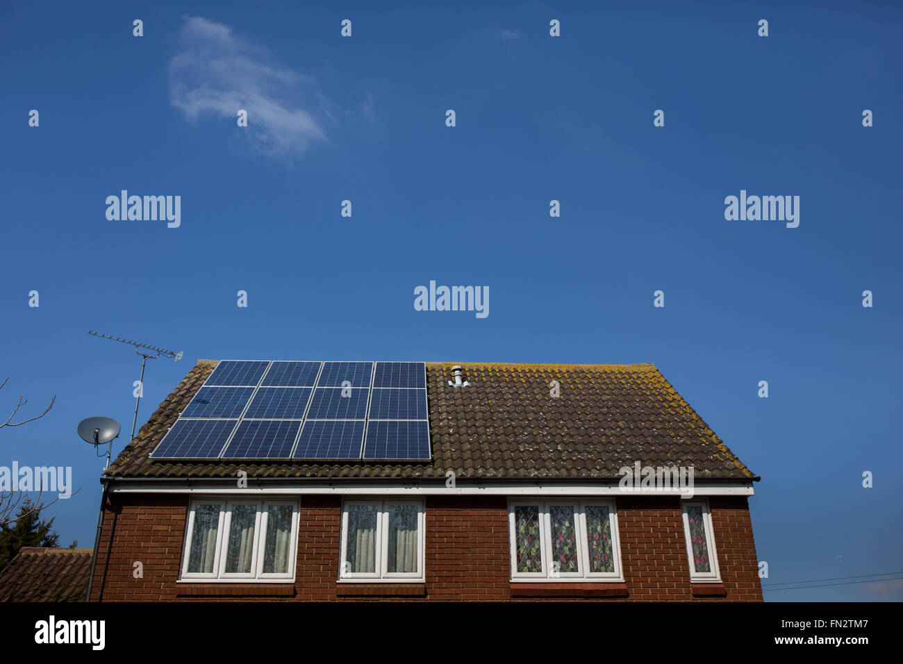 Solar panels house side hires stock photography and images Alamy
