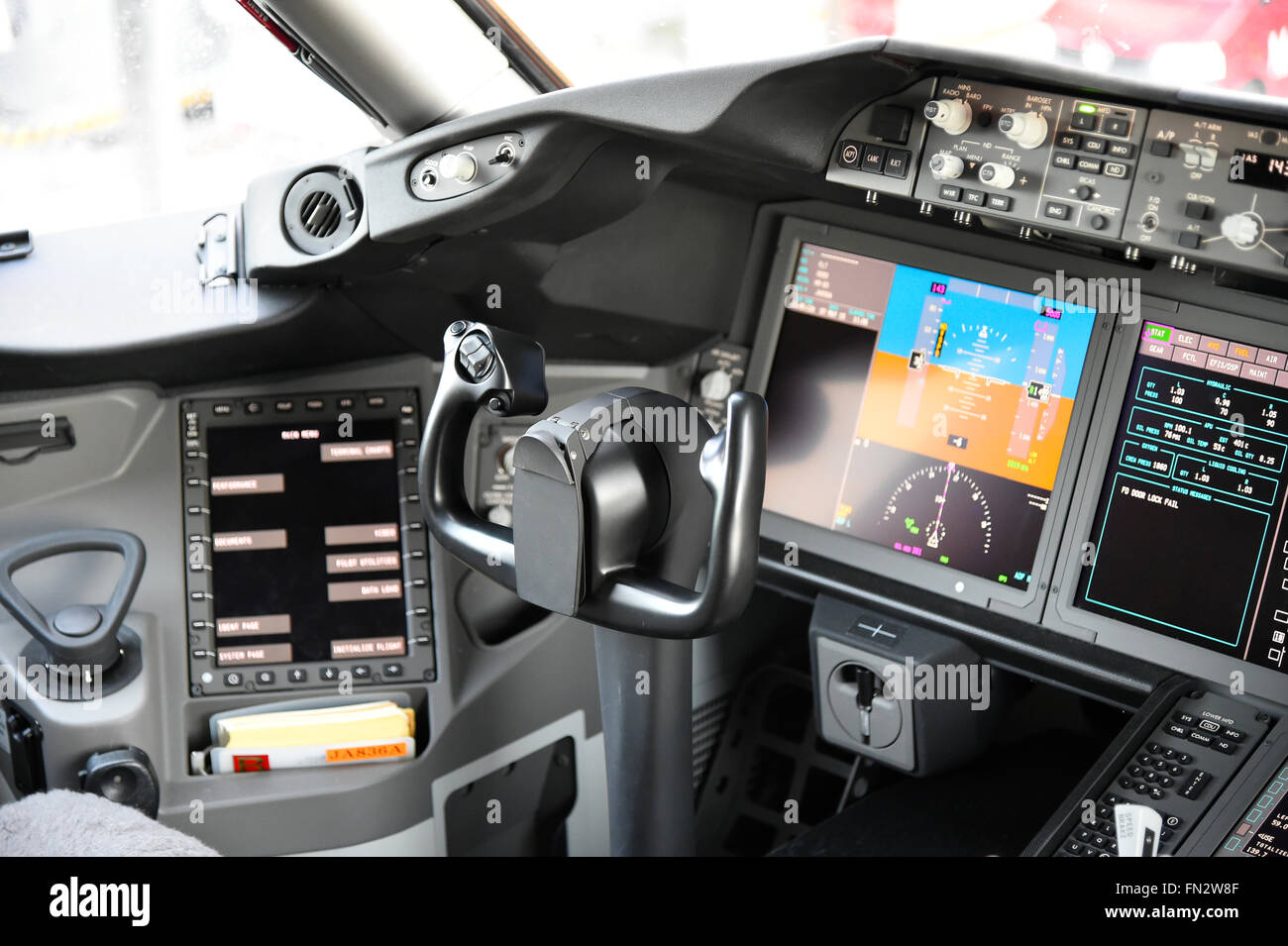 cockpit, panel, switch, boeing, b 787, B787, 8, 9, Dreamliner, Dream Liner, Munich Airport, MUC, EDDM, Airport Munich, Stock Photo