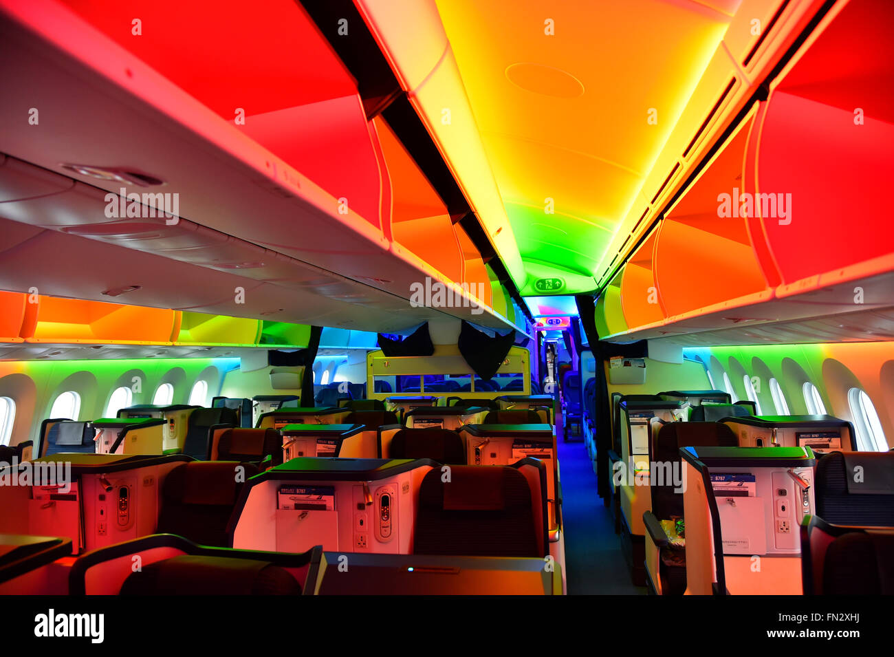 cabin, boeing, b 787, B787, 8, 9, Dreamliner, Dream Liner, Munich Airport, MUC, EDDM, Airport Munich, Stock Photo