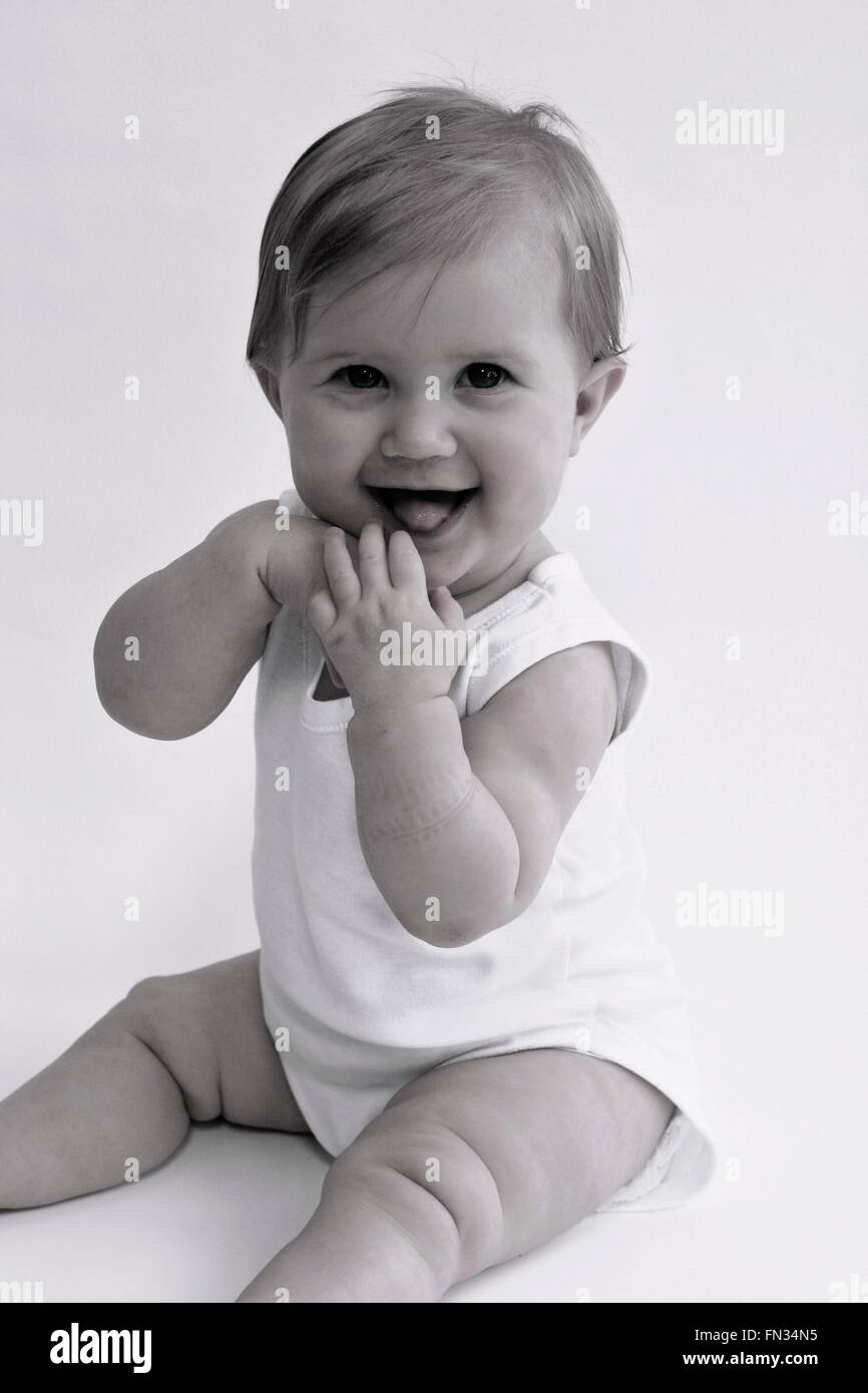 Baby laughing out loud hires stock photography and images Alamy