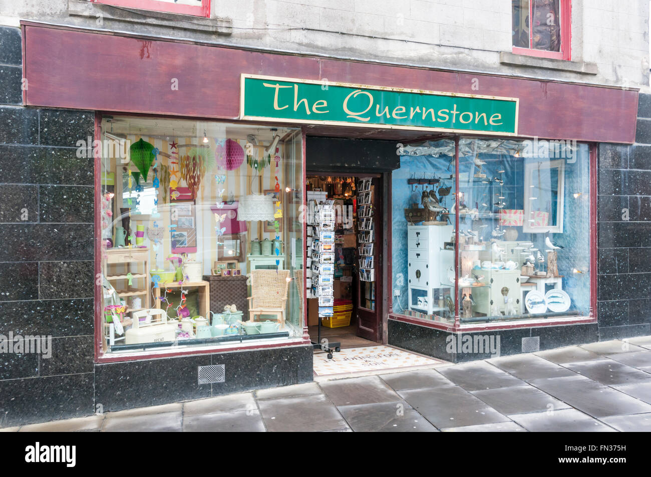 The Quernstone gift shop in Victoria Street, Stromness, Orkney. Stock Photo