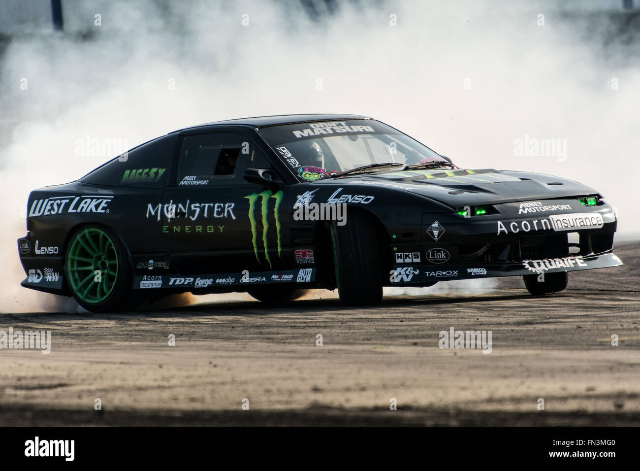 Corby, Northamptonshire, UK. 13th March, 2016. Monster Energy Drift car