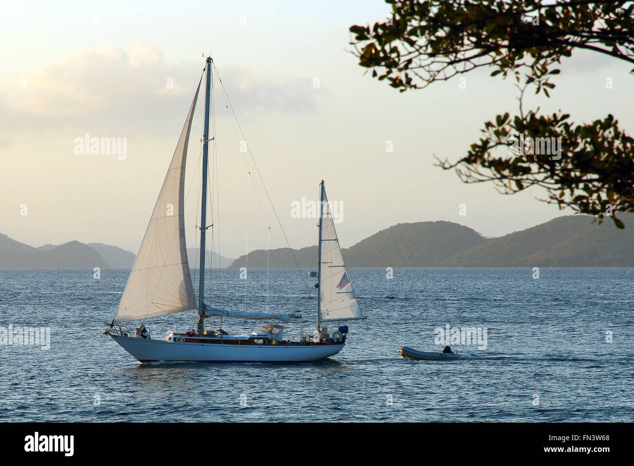 Sailing away Stock Photo