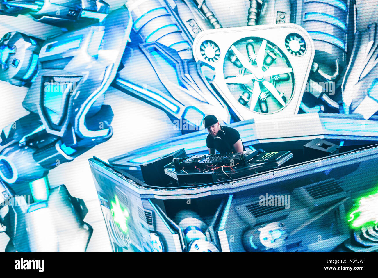 Detroit, Michigan, USA. 12th Mar, 2016. EXCISION performing The Paradox