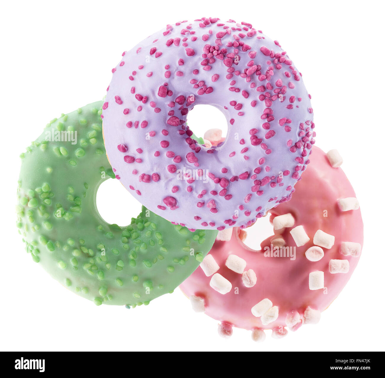 glazed donuts isolated on white background Stock Photo - Alamy