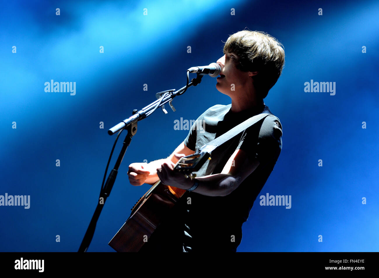 MADRID - SEP 13: Jake Bugg (English Musician, singer and songwriter) concert at Dcode Festival. Stock Photo