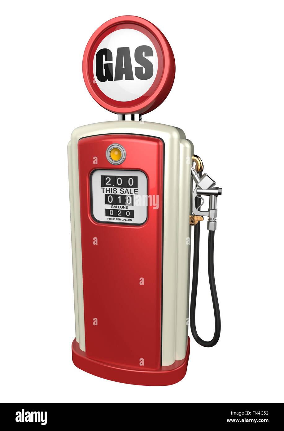 Old car and gas pump hi-res stock photography and images - Alamy