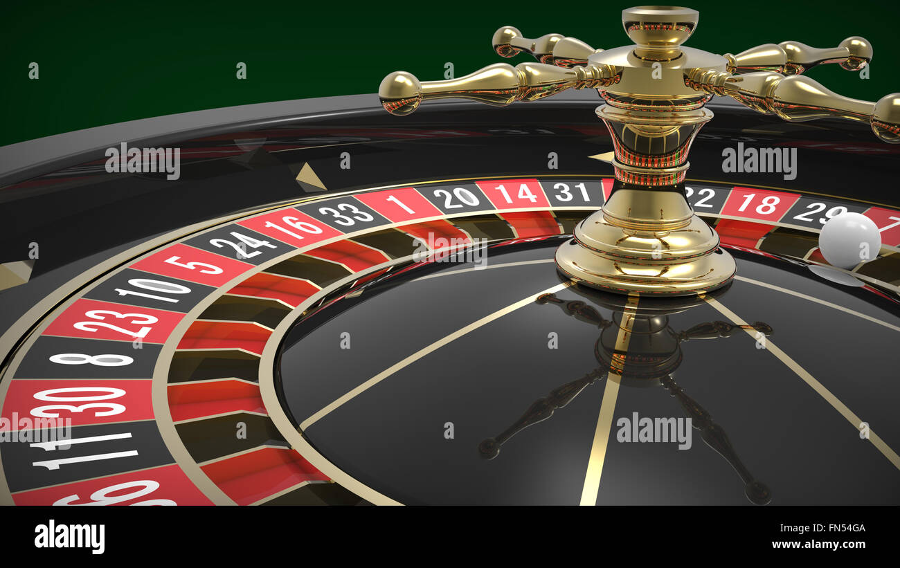 Casino roulette wheel Stock Photo Alamy