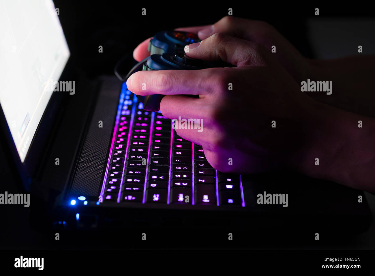 Premium Photo Gamer playing on desktop pc computer gaming illustration