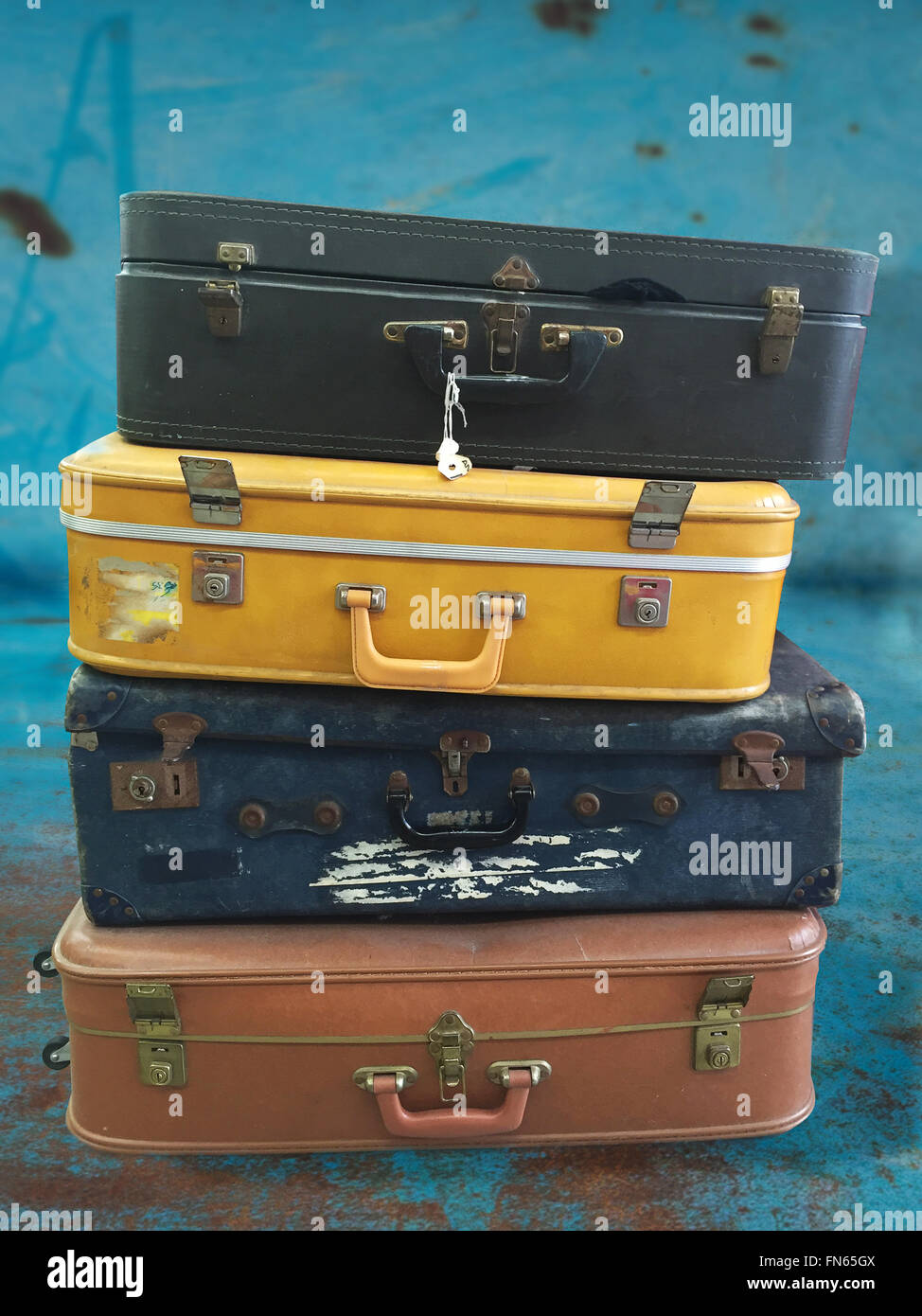 Vintage Old Classic Travel Leather Suitcases Circa 1940s Travel Luggage  Concept Retro Instagram Style Filtered Photo Stock Photo - Download Image  Now - iStock
