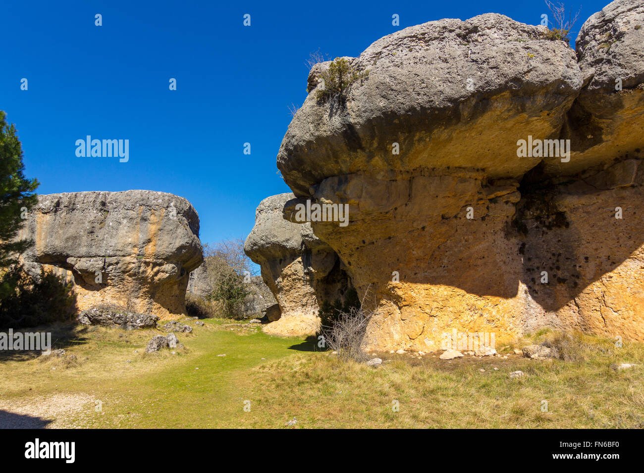 Rocks with capricious forms in the enchanted city of Cuenca, Spain ...