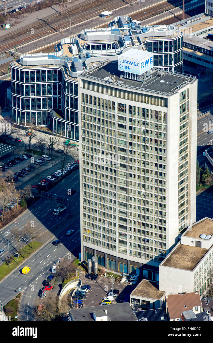 Who Rwe Building For Aerial view, skyline Essen, RWE management, administration building ...