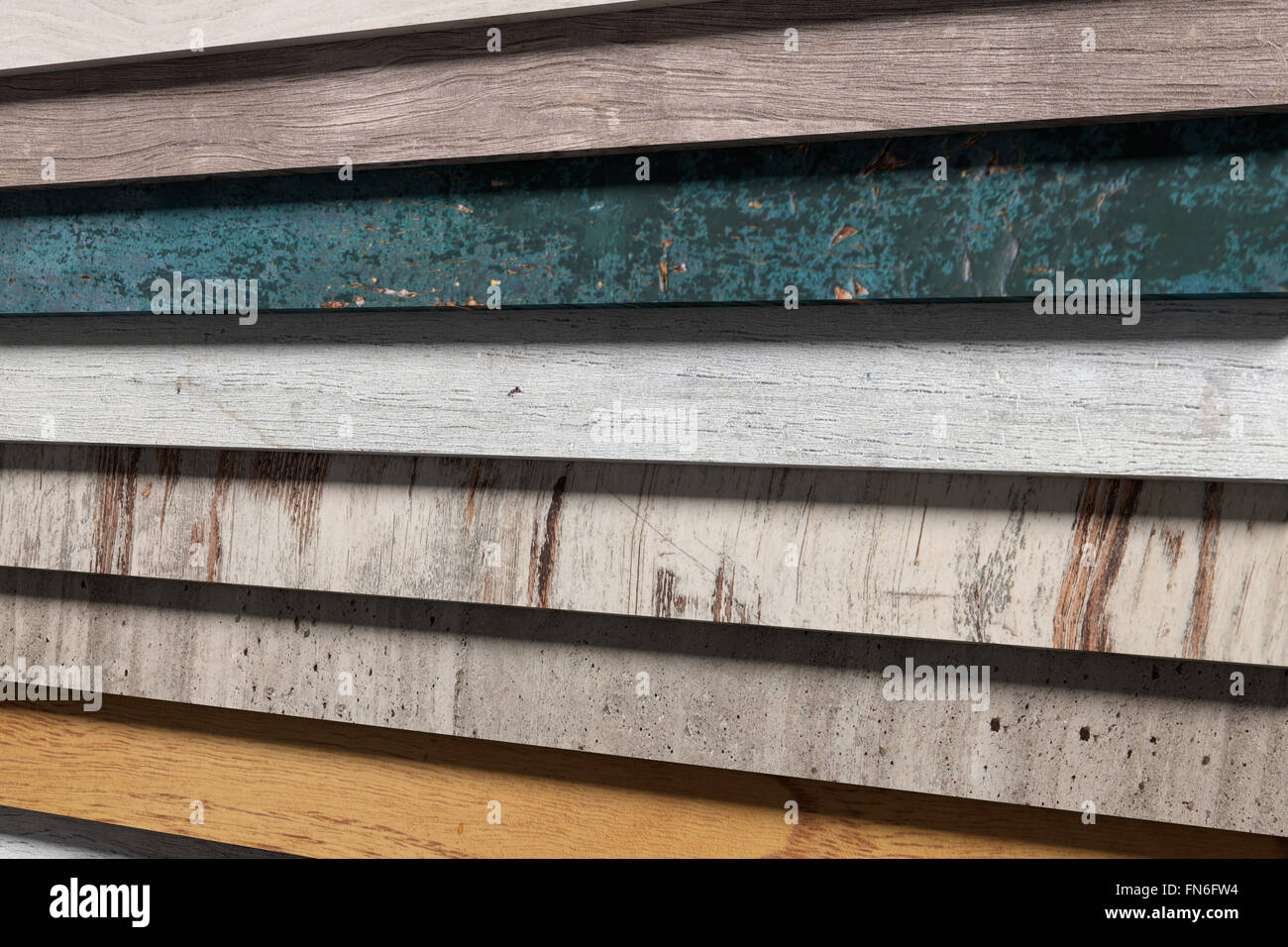 Different Material Renderes 3d rendering of textured stripes of different material Stock Photo - Alamy