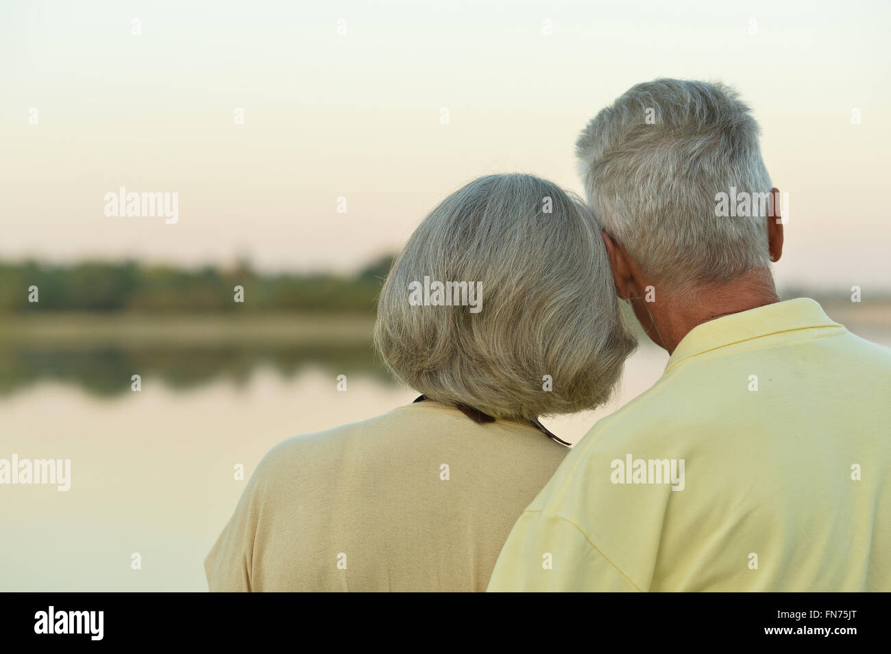 Elderly couple near lake hi-res stock photography and images - Alamy