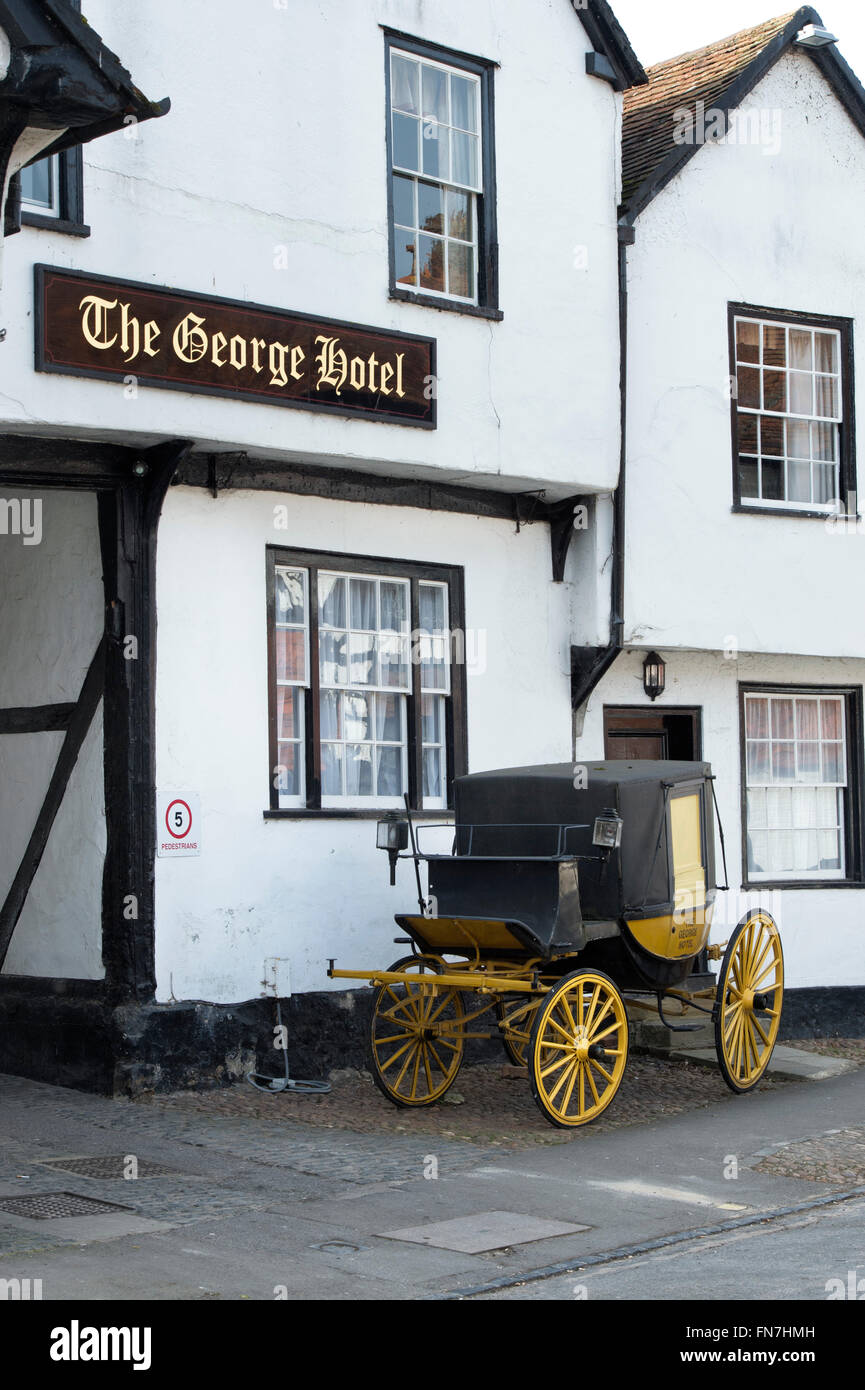 The George Hotel, Dorchester on Thames, Oxfordshire, England Stock Photo