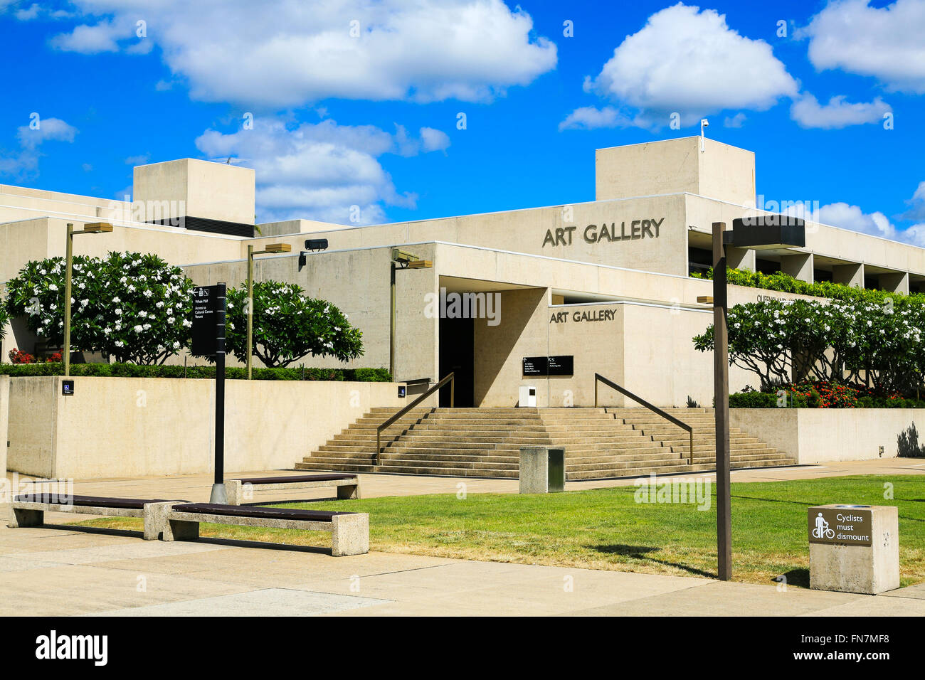Queensland Art Gallery, Brisbane River south bank Stock Photo