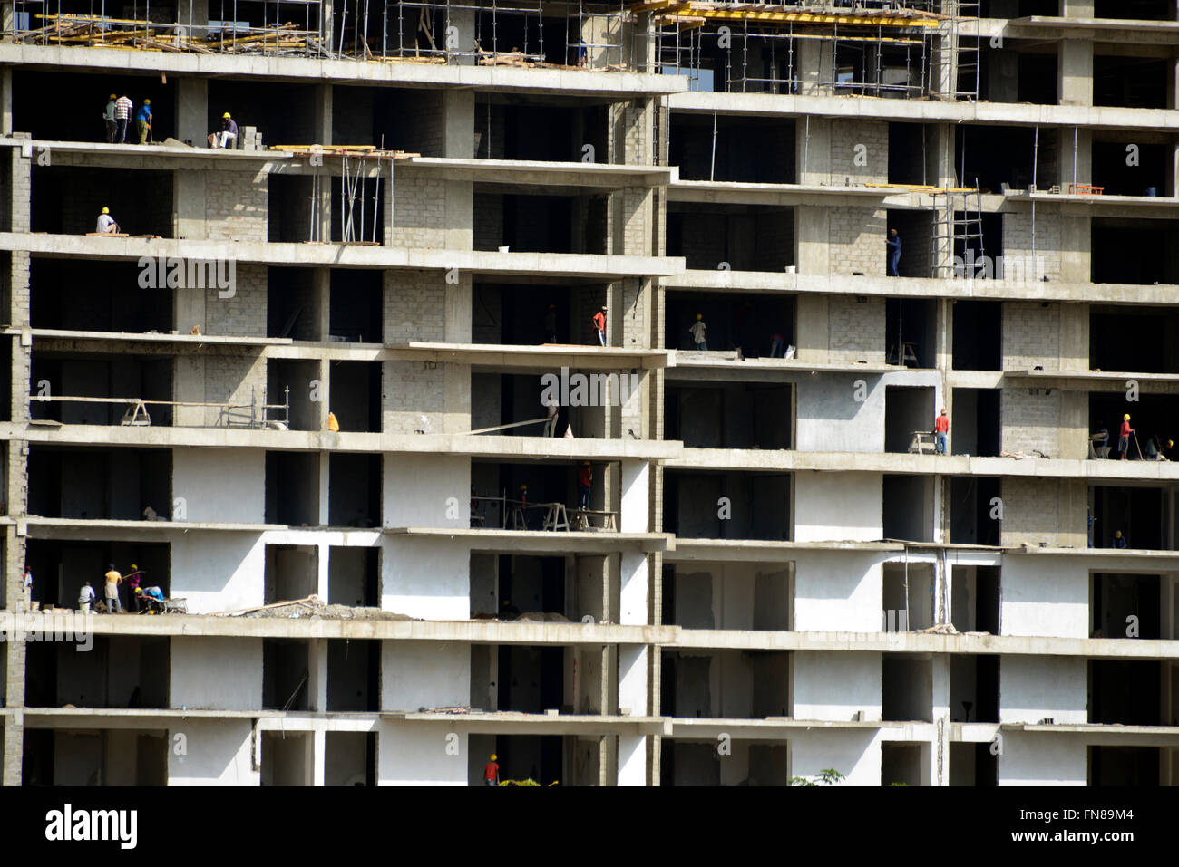 AFRICA: KENYA: A high rise building under construction in the centre of the city of Nairobi Stock Photo