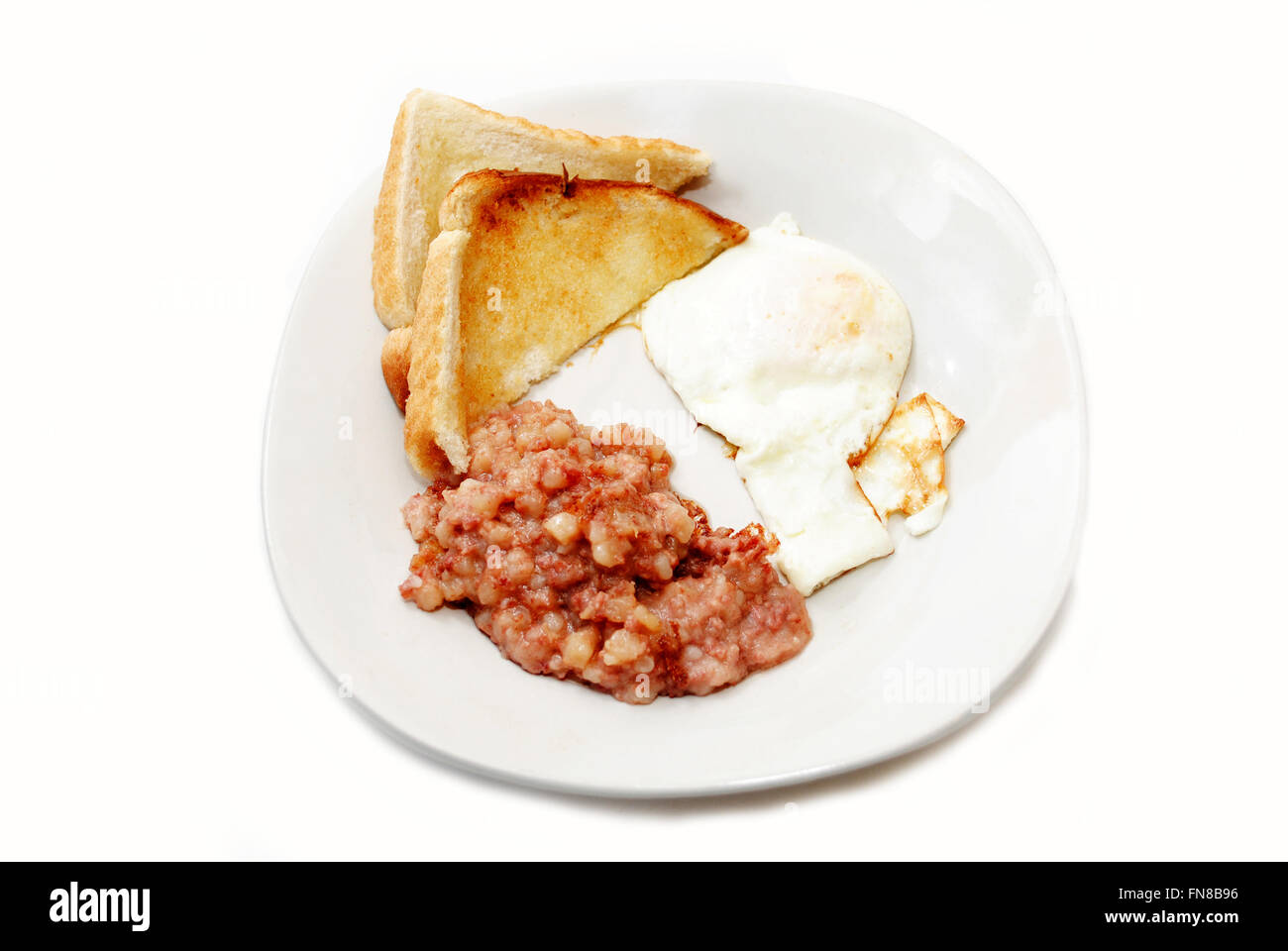 Corned Beef Hash & Egg Breakfast Stock Photo Alamy