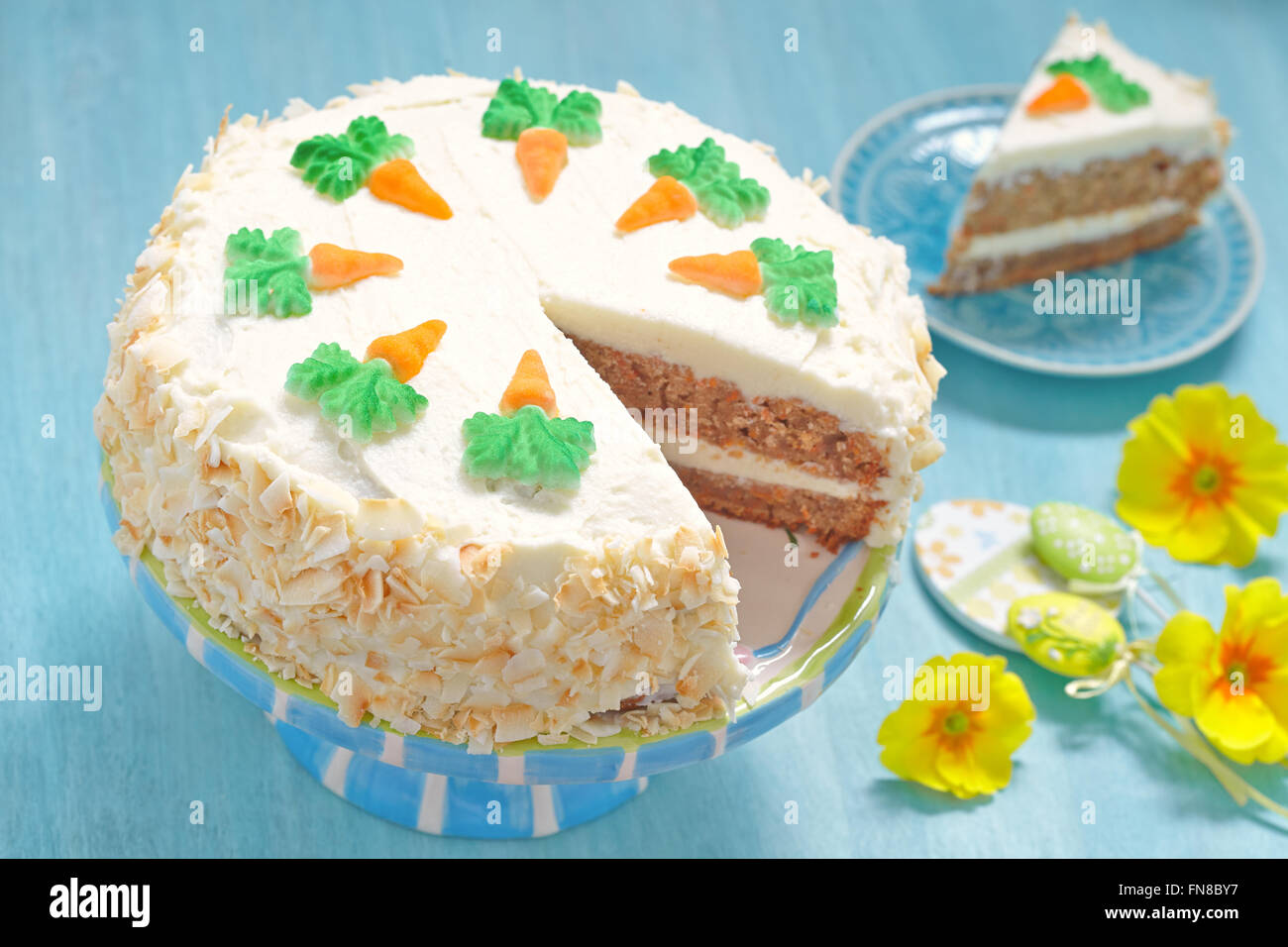 Delicious Carrot Cake Stock Photo