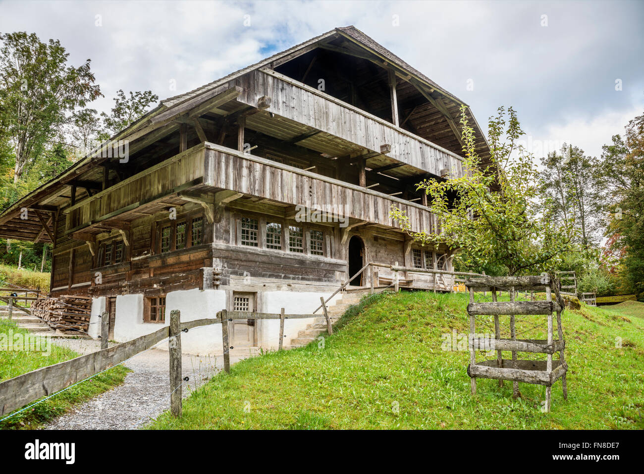 Emmental Farm house, Open Air Museum Ballenberg, Berner Oberland, Switzerland Stock Photo