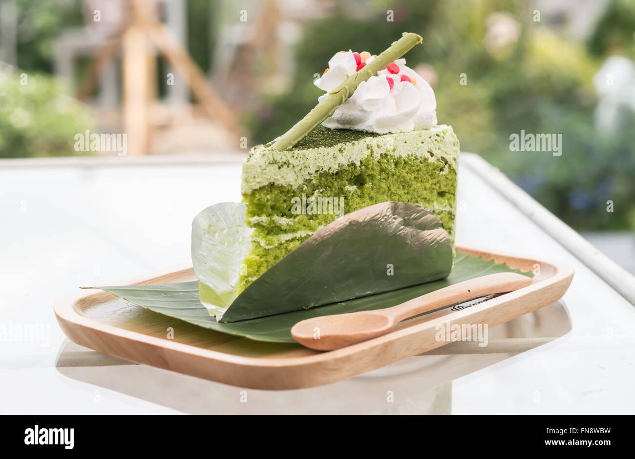 chinese new year green tea cake